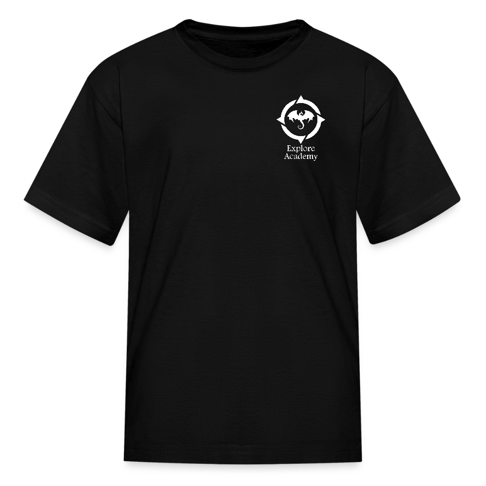 Explore Academy Dragon Logo Kids T-Shirt - black
