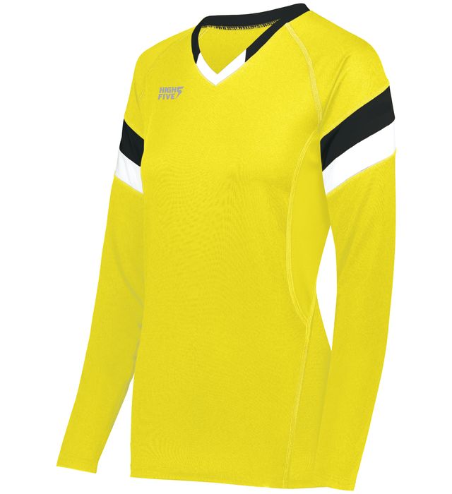 High Five 342242 Ladies TruHit Tri-Color Long Sleeve Volleyball Jersey