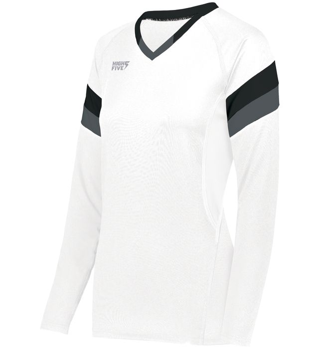High Five 342242 Ladies TruHit Tri-Color Long Sleeve Volleyball Jersey
